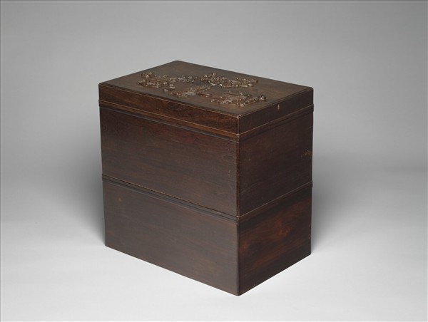 雕紫檀博古圖匣