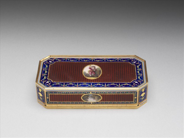 西洋銅胎畫琺瑯長方盒