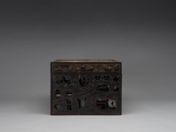 紫檀博古圖長方匣