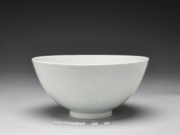 白瓷劃花蓮瓣花卉紋蓮子碗