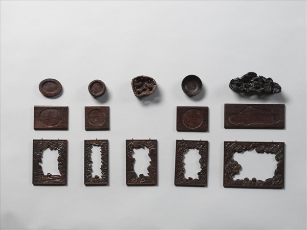 木雕描金鏤空雙層屜(下層)