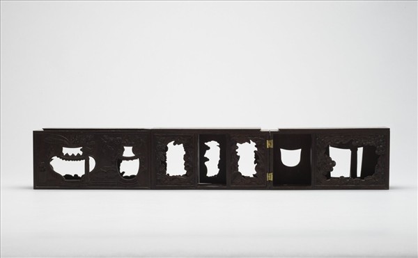 木雕描金鏤空雙層屜(下層)