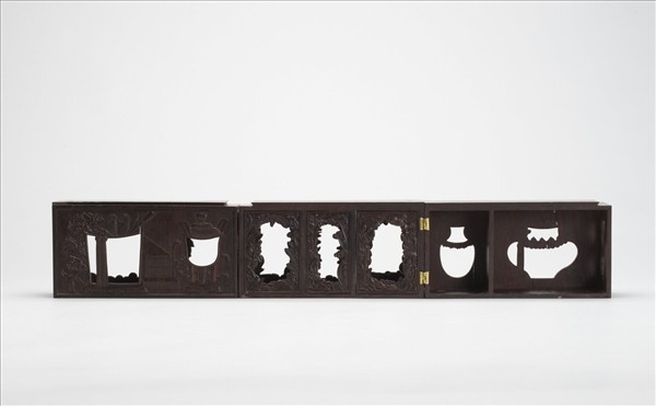 木雕描金鏤空雙層屜(下層)