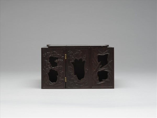 木雕描金鏤空雙層屜(下層)