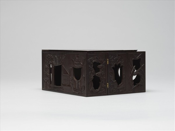 木雕描金鏤空雙層屜(下層)