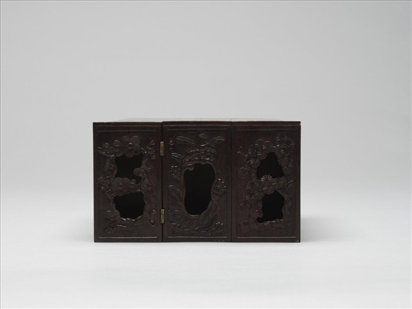 木雕描金鏤空雙層屜(下層)