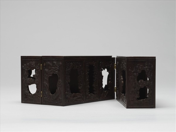 木雕描金鏤空雙層屜(下層)