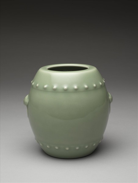 冬青釉鼓式罐
