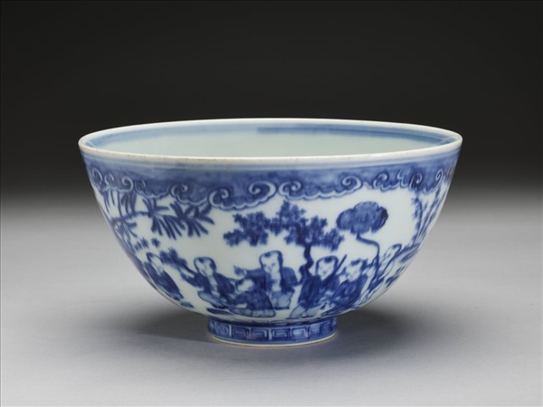 青花嬰戲圖碗