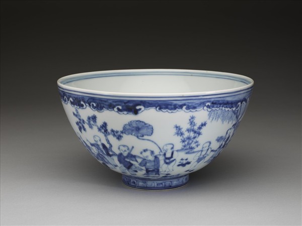 青花嬰戲圖碗