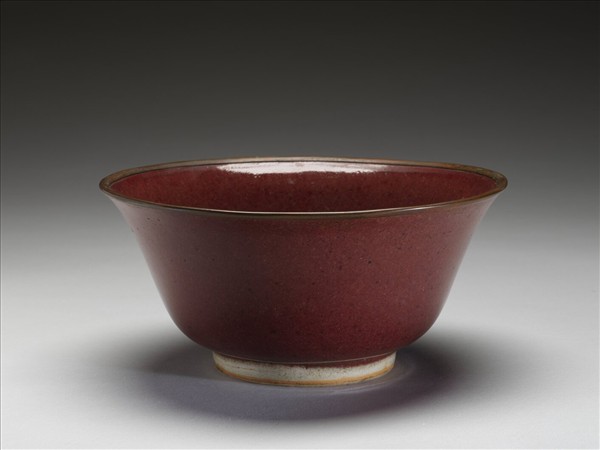 霽紅釉碗