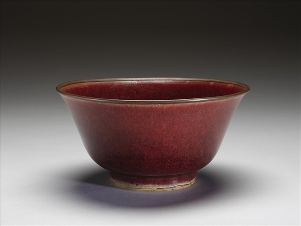 霽紅釉碗