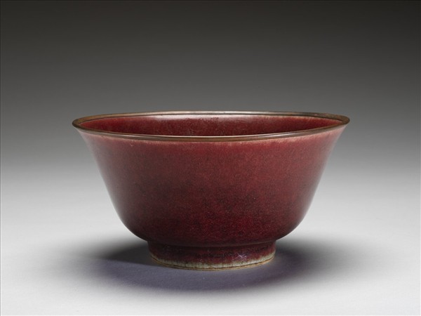 霽紅釉碗