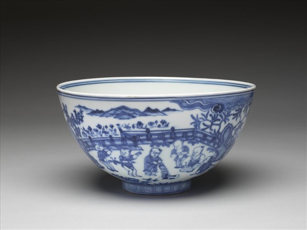 青花嬰戲圖碗