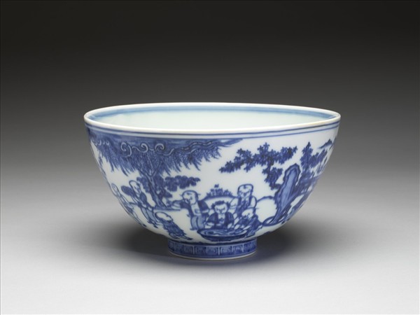 青花嬰戲圖碗