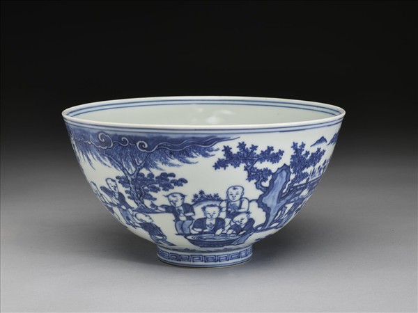 青花嬰戲圖碗
