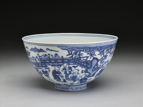 青花嬰戲圖碗