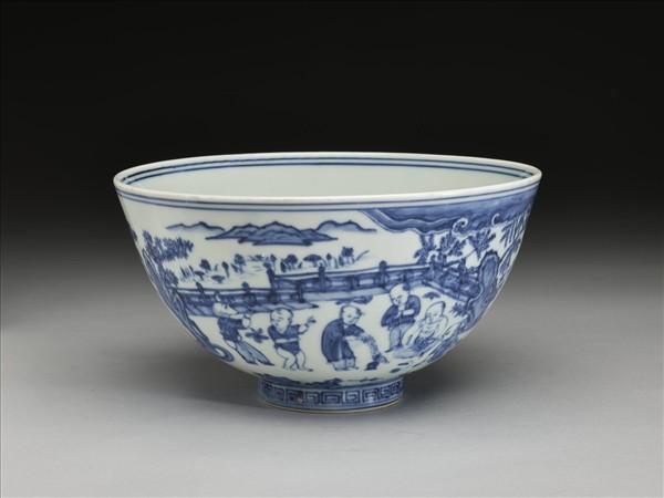 青花嬰戲圖碗