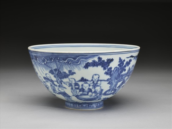 青花嬰戲圖碗