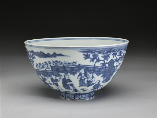 青花嬰戲圖碗