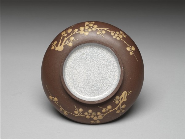 紫砂泥繪梅花紋攢盤