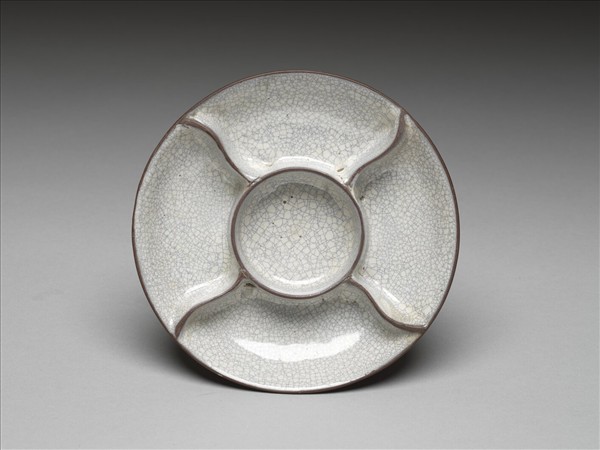 紫砂泥繪梅花紋攢盤