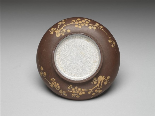 紫砂泥繪梅花紋攢盤