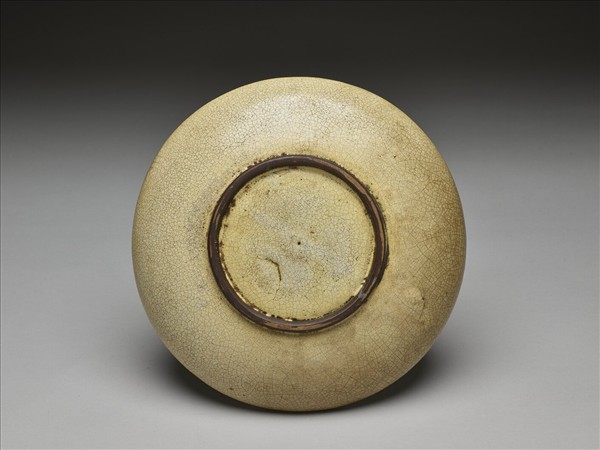 石灣窯 米黃釉盤