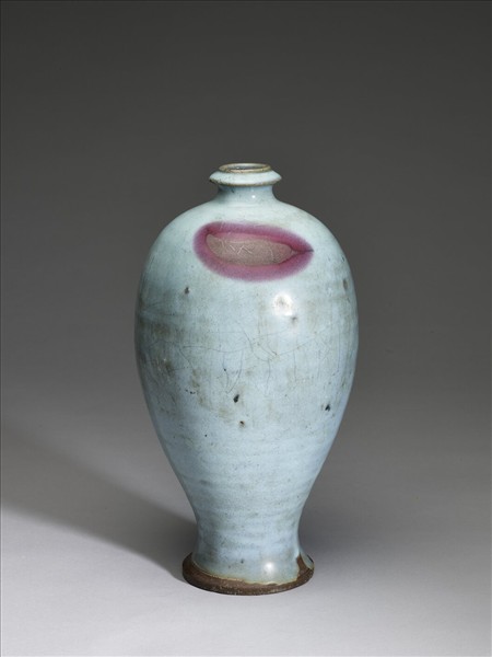 鈞窯 月白紫斑梅瓶