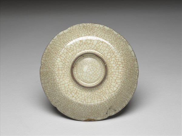 哥窯 青瓷葵口盤