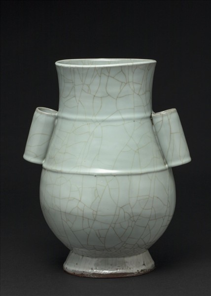 官窯 青瓷貫耳壺