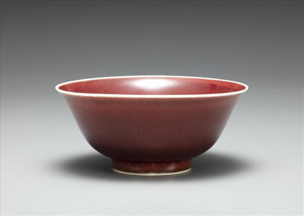 寶石紅釉碗