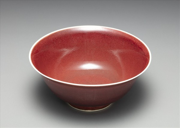 寶石紅釉碗