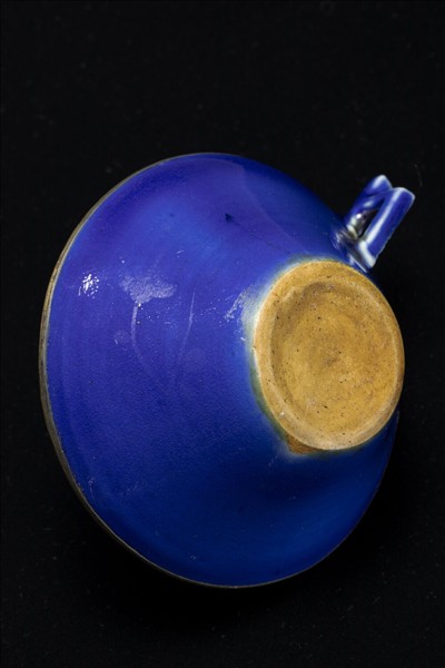 霽青描金單把杯