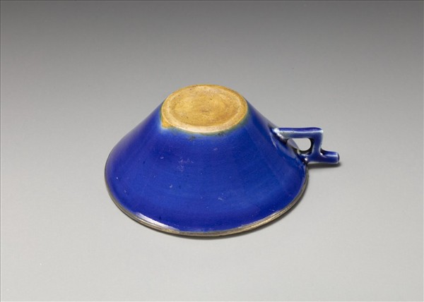 霽青描金單把杯