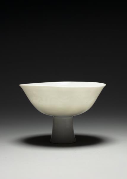 甜白雲龍高足碗