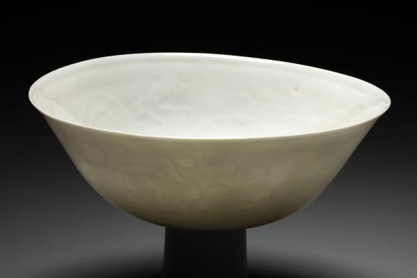 甜白雲龍高足碗