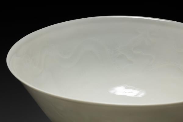 甜白雲龍高足碗