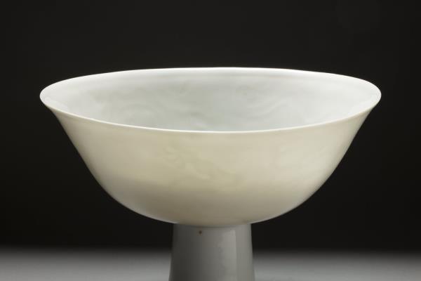 甜白雲龍高足碗