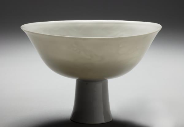 甜白雲龍高足碗