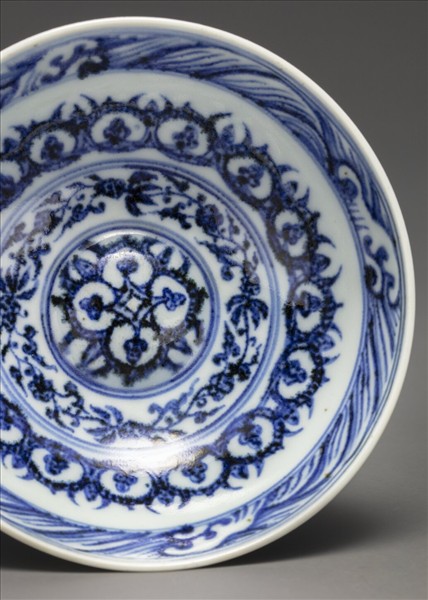 青花波斯文花卉紋碗