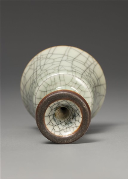 仿哥釉八方高足杯