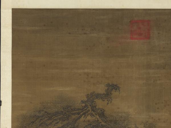 宋郭熙觀碑圖　軸