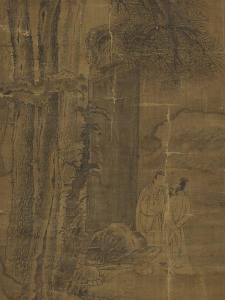 宋郭熙觀碑圖　軸