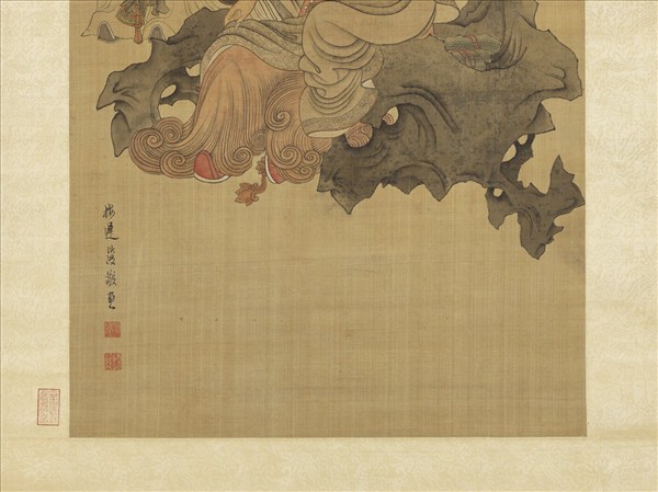 明陳洪綬壽星觀音圖　軸