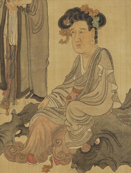 明陳洪綬壽星觀音圖　軸