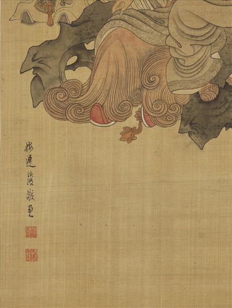 明陳洪綬壽星觀音圖　軸