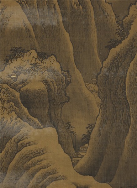 明人雪峰圖　軸