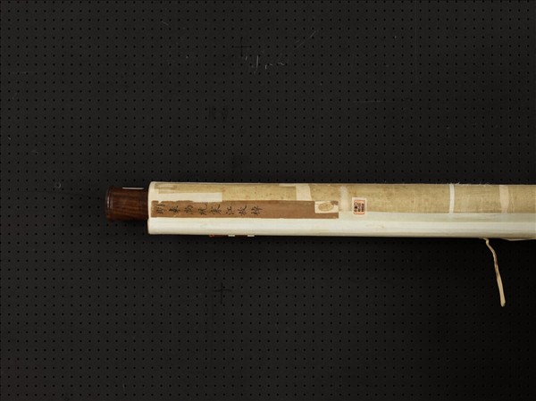 明袁尚統寒江放棹　軸