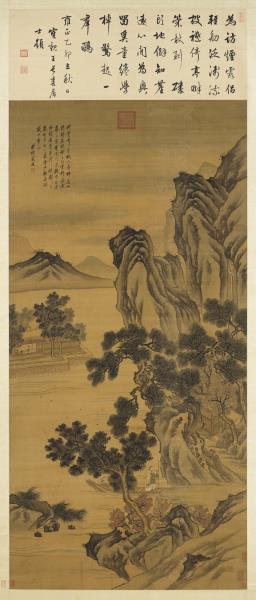 明戴進扁舟訪客　軸